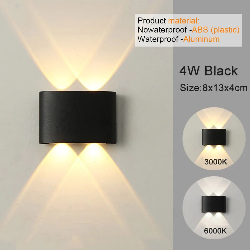 lampe murales , LED modernes pour intérieur et extérieur, éclairage blanc à intensité variable