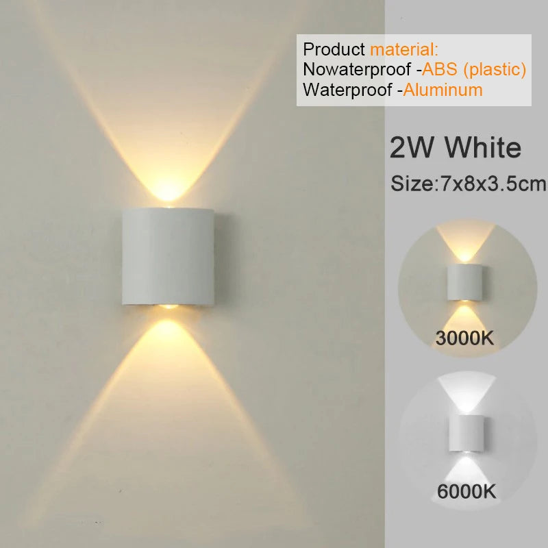 lampe murales , LED modernes pour intérieur et extérieur, éclairage blanc à intensité variable