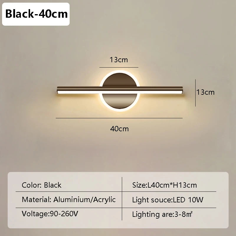 lampes murale, LED moderne pour miroir, luminaire décoratif d'intérieur, éclairage LED
