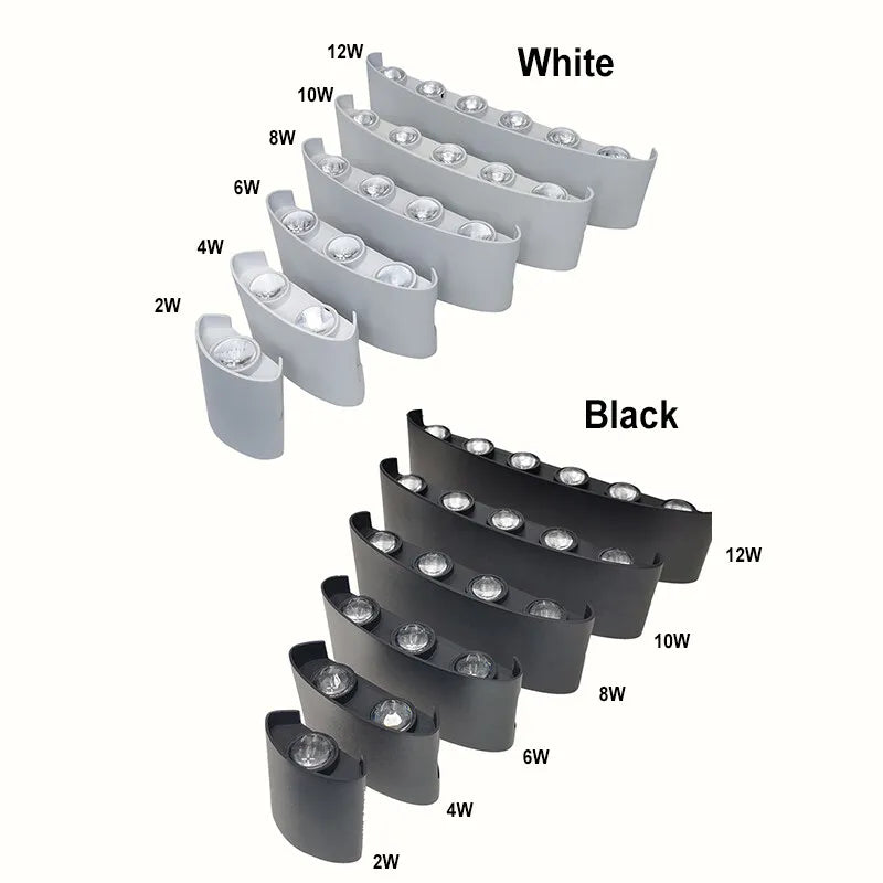 lampe murales , LED modernes pour intérieur et extérieur, éclairage blanc à intensité variable