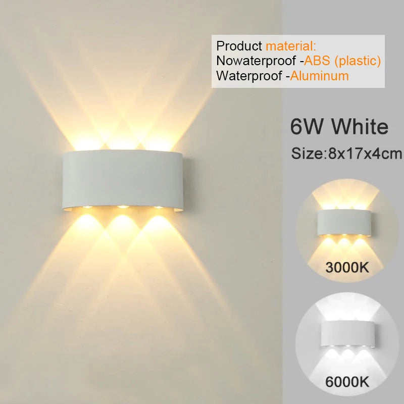 lampe murales , LED modernes pour intérieur et extérieur, éclairage blanc à intensité variable