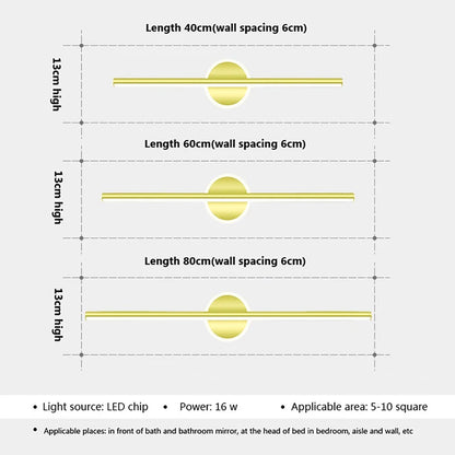 lampes murale, LED moderne pour miroir, luminaire décoratif d'intérieur, éclairage LED