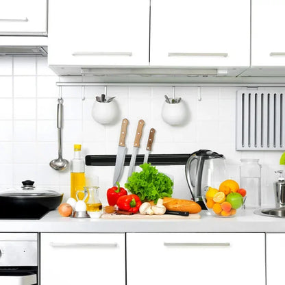 Bloc à couteaux magnétique puissant en acier inoxydable, support mural pour couteaux de cuisine