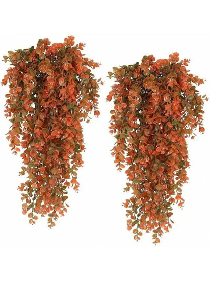 plantes artificielles suspendues en fausse feuille d'eucalyptus