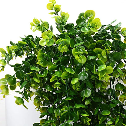 plantes artificielles suspendues en fausse feuille d'eucalyptus