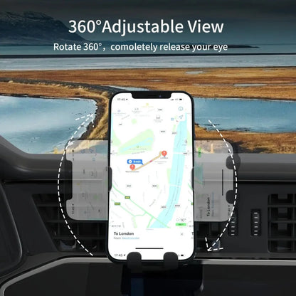 Chargeur sans fil pour voiture, support de téléphone avec sortie d'air, charge rapide pour iPhone 16-12, Samsung, Xiaomi