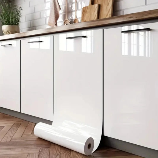 Papier peint imperméable en film PVC nacré pour chambre, bricolage, autocollant, armoire, cuisine, haute brillance, meubles, autocollants muraux