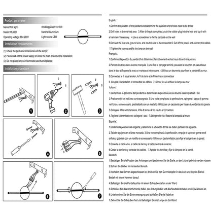 lampes murale, LED moderne pour miroir, luminaire décoratif d'intérieur, éclairage LED