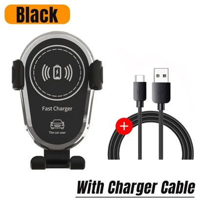 Chargeur sans fil pour voiture, support de téléphone avec sortie d'air, charge rapide pour iPhone 16-12, Samsung, Xiaomi