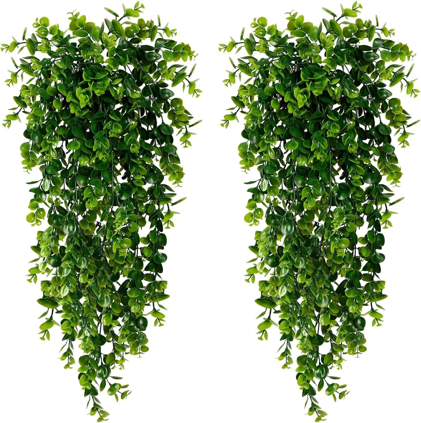 plantes artificielles suspendues en fausse feuille d'eucalyptus
