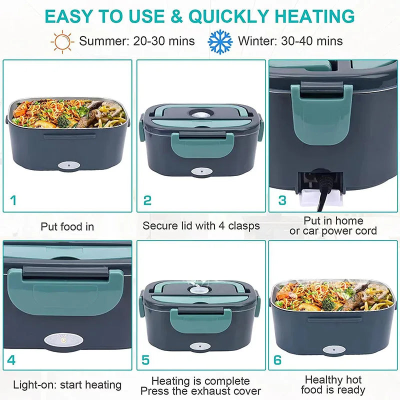 Chauffe-plats électrique pour boîte à lunch portable