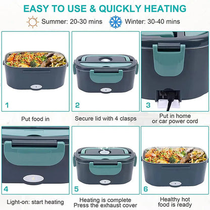 Chauffe-plats électrique pour boîte à lunch portable
